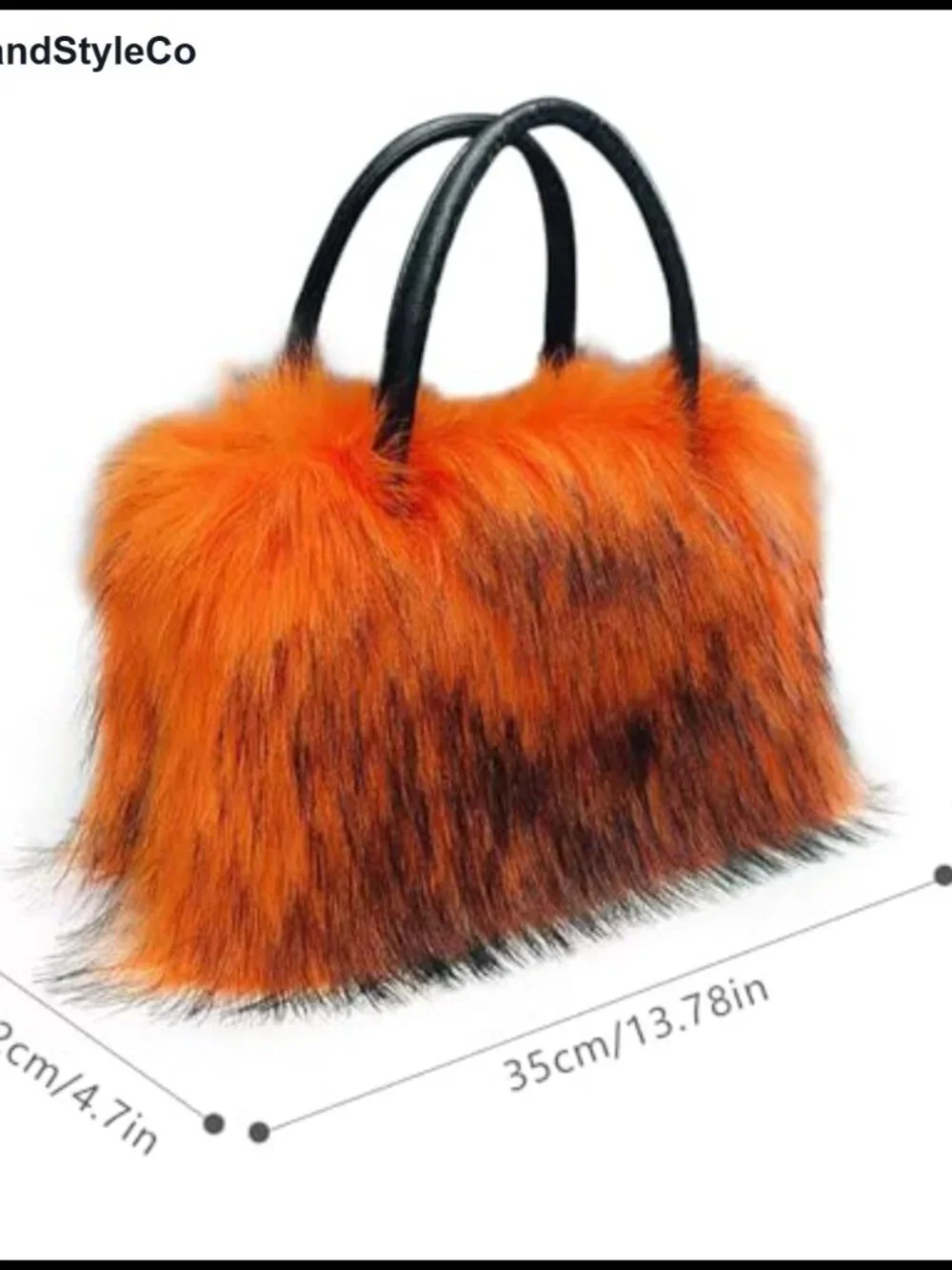 Faux Fur Tote Handbag Furry Fluffy Satchel Purse Shoulder Bag Women